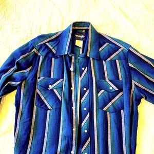 Wrangler men’s western snap button shirt
